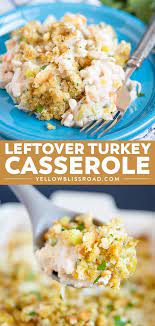 Turkey And Stuffing Casserole Is Great For Thanksgiving Leftovers Creamy And Flavorful With Leftover Turkey Recipes Leftovers Recipes Turkey Casserole Recipe