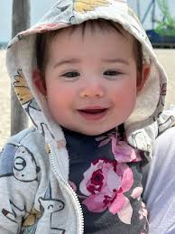 Baby's first beach pictures at Seaside Heights