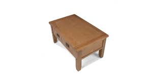Rustic solid oak nest of 3 coffee tables. Rustic Oak Small 2 Drawer Coffee Table Lifestyle Furniture Uk