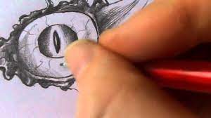 How to draw a glass of water: Drawing A Demon Eye Youtube
