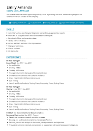 List any social media and marketing resume skills with keywords. Social Media Manager Resume Sample Resumekraft