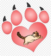 cat paw 79 decal transparent background heart paw hd png download vhv cat paw 79 decal transparent