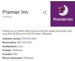Premier Inn Customer Service Contact Number 033 3003 8101