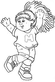 The top of her hair is all curls and she has the rare green eyes. Coloring Book Cabbage Patch Kids Yellow Coloring Pages Coloring Books Cabbage Patch Kids