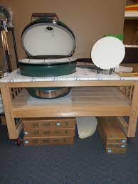 Ex Large Big Green Egg And Table With Stainless Steel Top Big Green Egg Big Green Green Eggs