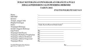 Setiap orang yang tinggal di daerah. Contoh Surat Keterangan Penghasilan Orang Tua