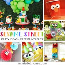 amazing sesame street party ideas free printables mimi s dollhouse