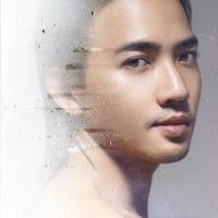 A drawing of a red heart with the words love is in the air. Love heart  lettering, emotions.