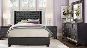 Sofia Vergara Paris Black 5 Pc Queen Upholstered Bedroom From Furniture King Size Bedroom Sets King Bedroom Sets King Bedroom Furniture