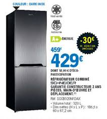 Offre Refrigerateur Combine Schneider Chez E Leclerc