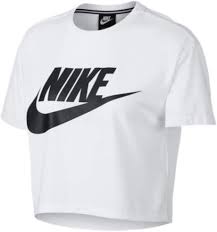 Black And White Nike T Shirt Women S Nike Essential Crop T Shirt Women S Nike Shirts Women Nike Women Outfits White Nike T Shirt