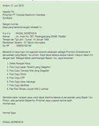 Contoh Surat Lamaran Kerja Promotor Samsung Surat Kerja Ungkapan
