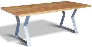 Browse a large selection of kitchen and dining room tables, including wood, metal, plastic and glass dining table ideas in round, oval and rectangular designs. Casa Padrino Luxury Solid Wood Dining Table With Rustic Oak Table Top And Stainless Steel Legs Different Colors Sizes Dining Table Kitchen Table Dining Room Furniture