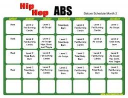 Hip Hop Abs Schedule Deluxe Month 2 Workout Calendar Hip