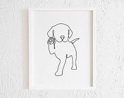 Horse And Dog Art Horse Print Minimal Horse And Dog One Etsy In 2020 Line Art Drawings Dog Line Art Drawing Prints