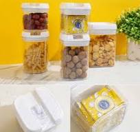 Round/Square Nut Bean Box Transparent Hasp Storage Boxes Kitchen Sealed Jar  Pantry Food Container Cereal Grain Organizer Box - AliExpress 15