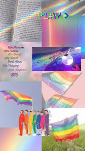 Pride Bts Btspride Btsrainbow Rainbow Rainbow Wallpaper Rainbow Wallpaper Backgrounds Rainbow Aesthetic