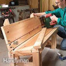 We didn't find any compatible benches, so we have to do it on our own. How To Build A Bench Built In Bench Woodworking Projects Building A Deck