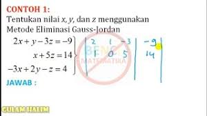 Check spelling or type a new query. Eliminasi Gauss Jordan Contoh 1 Youtube