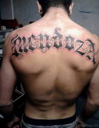 There are some tattoo artists that use an already prepared font and pick out letters from it, and there are some who mix up their own style from the font's foundation. 84 Beautiful Old English Tattoos On Back