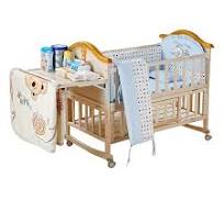 Multifunctional Extendable Baby Cot Wooden with Wheels ...
