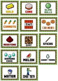 Free minecraft birthday party food cards printables. Printable Minecraft Labels Novocom Top