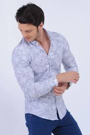 Erkek Gomlek Mavi Desenli Beyaz Gomlek Giyim Tarzi Cool Firsat Gunluk Deri Genc Dikis Moda Dugun Genc Klasik Moda Muha Moda Gomlek Erkek Gomlek