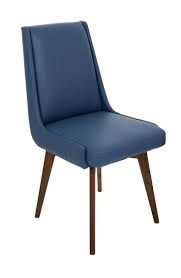 Kensington Dining Chair In Faux Navy Leather Dining Chairs Mid Century Dining Chairs Dining Room Chairs Modern