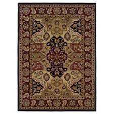 Add pillows with patterns that reflect the rest of the colors in the room. Trio Traditional Burgundy 2 X3 Area Rug Brylane Home