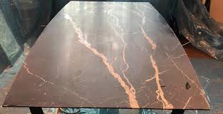 Mermeri ilk başta 220 lik sulu zımpara ile temizlemeye çalıştık. Kararmis Mermer Nasil Temizlenir