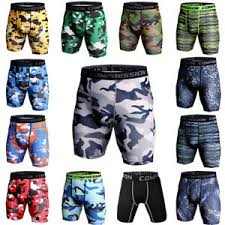 Details About Mens Compression Shorts Gym Workout Running Fitness Boxer Briefs Camo Tights