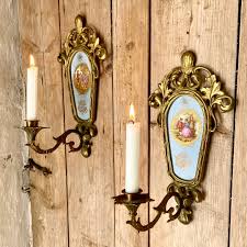 Buy A Pair of Vintage Danish Gilded Wall Mounted Candle Holders. Period  Decor. Online in India - Etsy