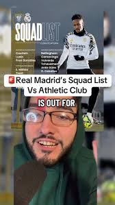 🚨Real Madrid’s Squad List Vs Athletic Club #realmadrid #athleticclub  #laliga #tapiaa__