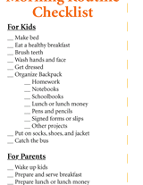 Morning Routine Checklist Familyeducation
