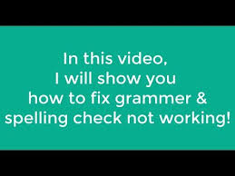 How To Fix Grammar Spell Check Not Working In Ms Word 2007 2016 Youtube