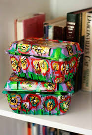 These Colorful Containers Are Plastic Strawberry Boxes Crafts Recycling Containers Diy Box