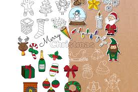 Download Christmas Doodle Clipart Pack 4 Styles Graphic By Wadlen Creative Fabrica SVG Cut Files