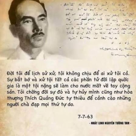 XUNG QUANH CÁI CHẾT CỦA NHÀ VĂN NHẤT LINH… Nhà văn Nhất Linh, tên thật là Nguyễn Tường Tam, cử nhân khoa học Pháp, chủ súy nhóm văn chương Tự lực văn