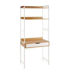 Escritorio Estanteria Con 1 Cajon De Metal Blanco Maisons Du Monde Decoracion De Muebles Muebles Escritorio Estanteria