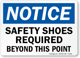 Check spelling or type a new query. Safety Shoes Required Beyond This Point Sign