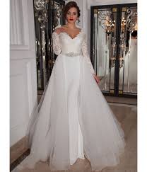 Dann ist ein trägerloser bh , ein bustier oder ein torselett sehr gut geeignet, um es zu tragen. Abnehmbare Rock Langarm Spitze Hochzeitskleid 2016 Turkei Weding Kleid Satin Braut Brautkleider Robe De Mariage Gown Women Dress Glittergown Uk Aliexpress