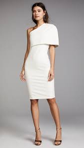 11 White Rehearsal Dinner Dresses For Winter Getting Married This Winter Here S A Complete List Of Cocktail Evening Dresses White Cocktail Dress Dinner Dress