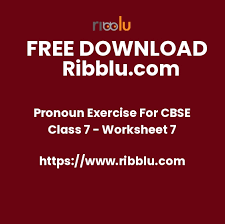 Pronoun Exercise For Cbse Class 7 Worksheet 7 In 2020 Math Worksheet Math Expressions Question Paper