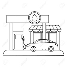 Great selection of petrol station clipart images. Fugure Gas Station Filling Up Fuel A Car Vector Illustration Royalty Free Cliparts Vectors And Stock Illustration Image 70453318