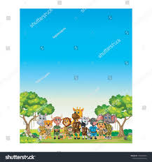 Cool Animal Wildlife Cartoon Set With Grass Hill Landscape View Background Cartoon Ad Affiliate Cartoon Set Wildlife Cool Cartoon Wildlife Animals