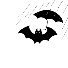 Black And White Umbrella Cartoon 