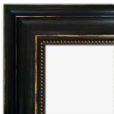 Black And Gold Mirror Frame Montreal Distressed Black Gold Picture Frame Gold Picture Frames Black Picture Frames Black Mirror Frame