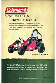 At no extra cost to you, things you buy through our links may earn us a commission. Coleman Ck100 S Owner S Manual Pdf Download Manualslib