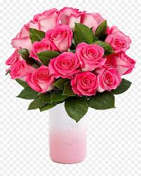 You will find many ideas for creating your own bouquet for the wedding. 2dozen Pink Roses Vase Roses Flower Bouquet Hd Png Download Vhv