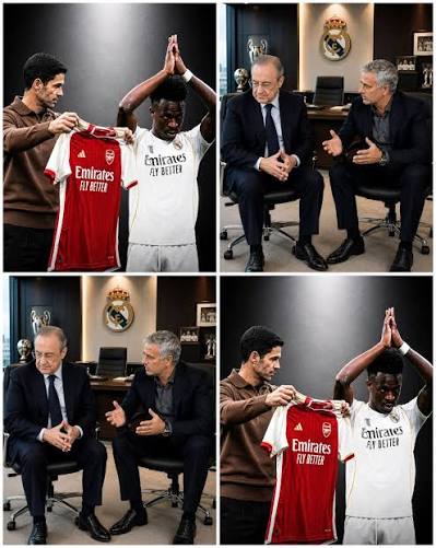 🚨🚨 According to recent reports, Real Madrid and Vinícius Jr.'s representatives are set to meet on Monday to continue talks over his contract renewal. Arsenal are reportedly monitoring the situation closely as